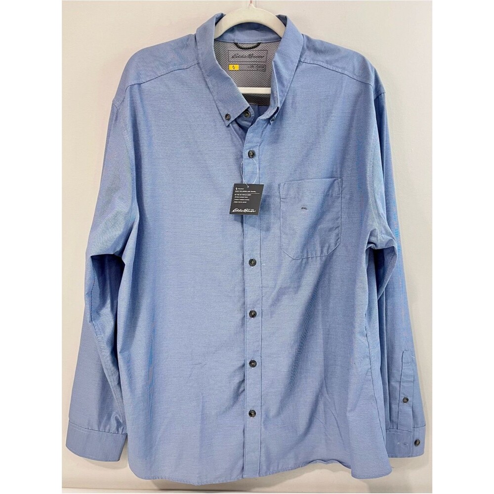 NWT Eddie Bauer Travex On The Go Poplin Classic Fit XXL *has flaw